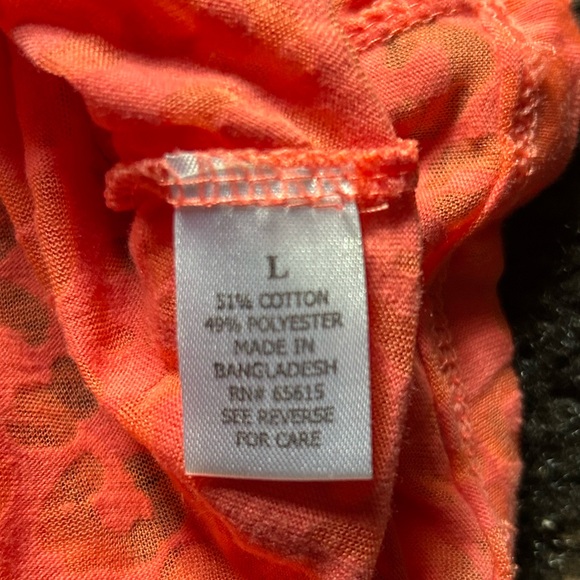 Orange leopard burnout top - Picture 5 of 5